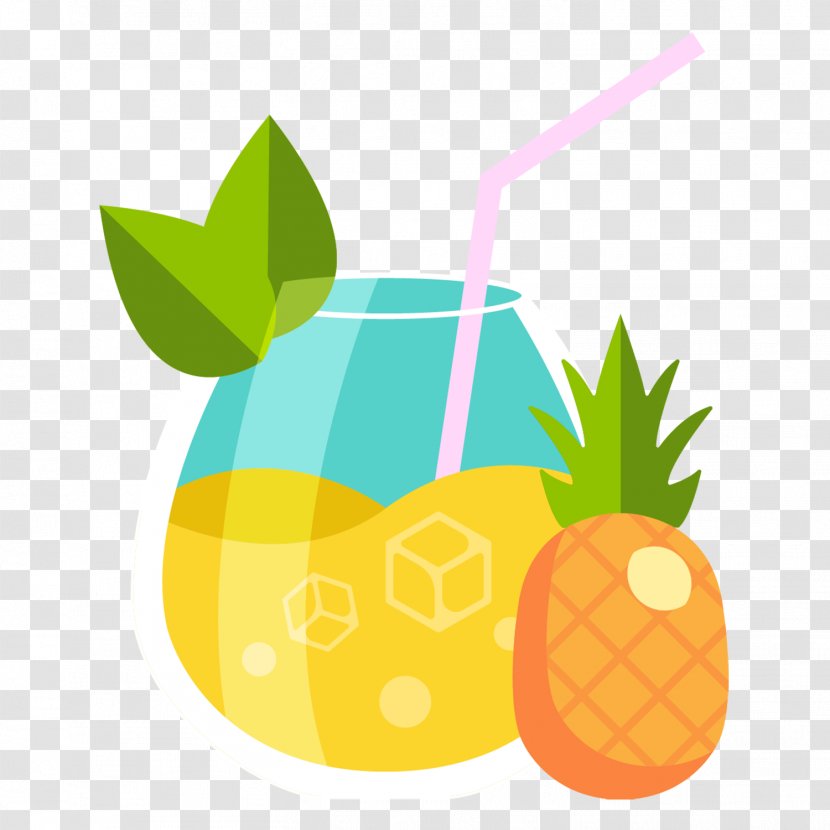 Strawberry Juice Orange Drink Fruit - Pineapple - Iced Transparent PNG