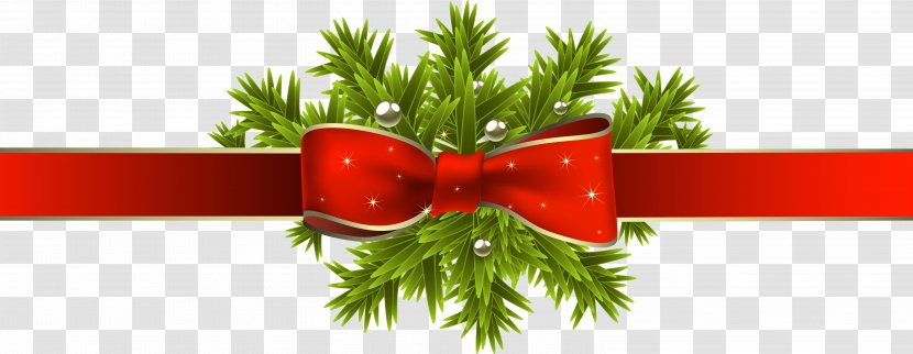 Christmas Tree Ribbon Decoration Clip Art - Ornament - Cliparts Transparent PNG