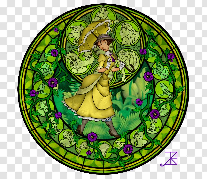 Window Stained Glass Kingdom Hearts III The Walt Disney Company - Video Game - Watercolor Stain Transparent PNG