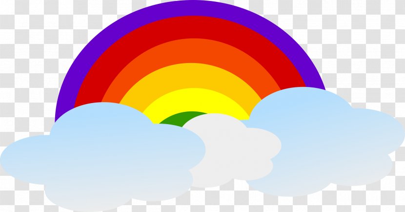 Rainbow Cloud Clip Art - Public Domain Transparent PNG
