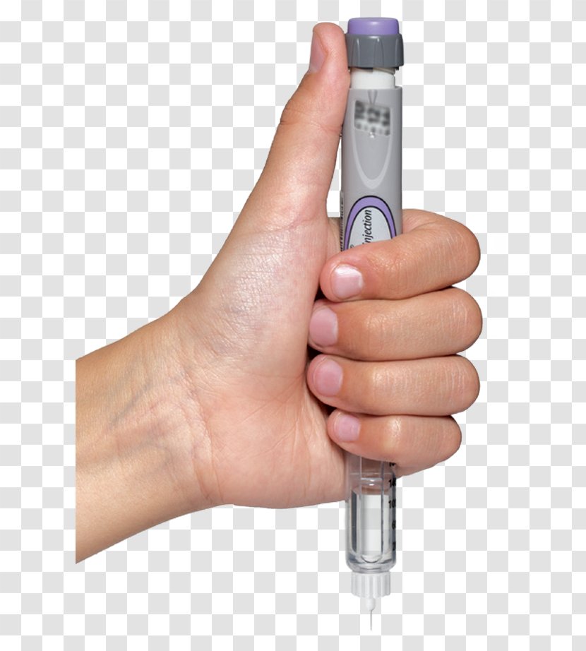 Insulin Degludec Pen Glargine Injection - Dose - Hand Holding A Transparent PNG