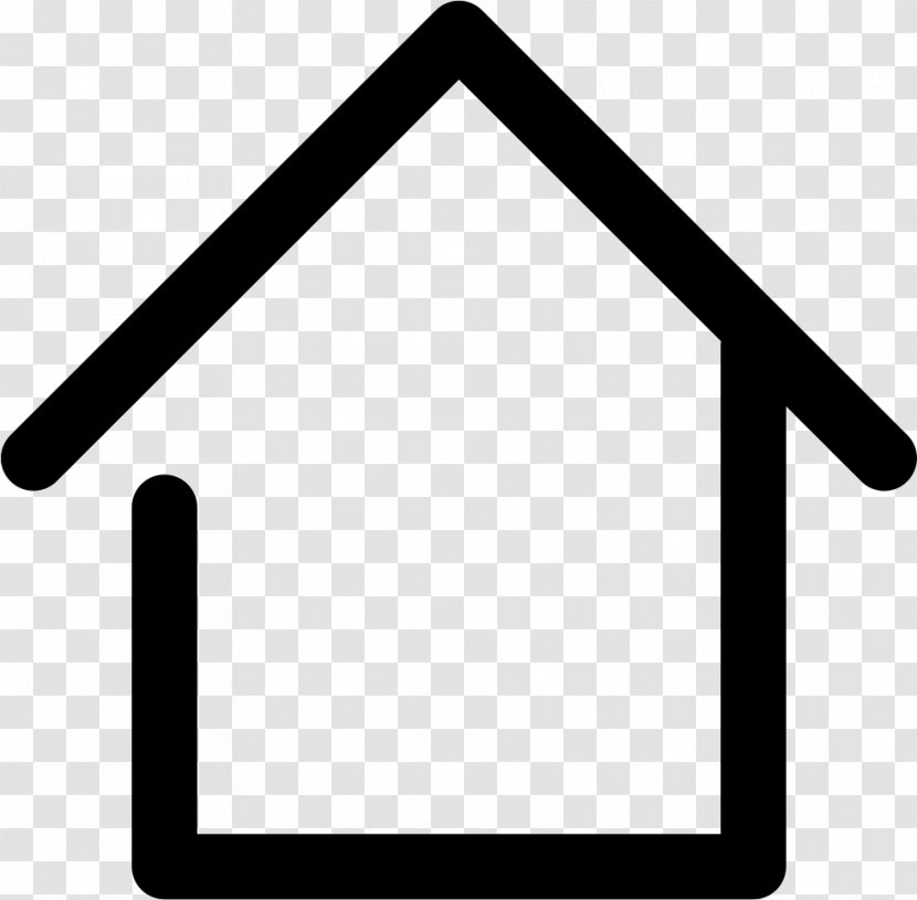 House - Black And White - Cdr Transparent PNG