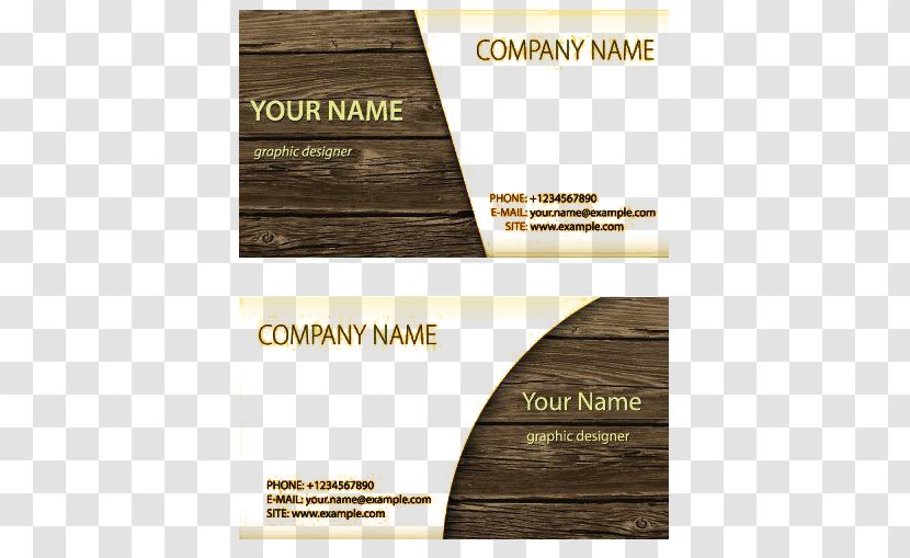 Paper Business Card Wood Visiting - Stain - Vector Transparent PNG