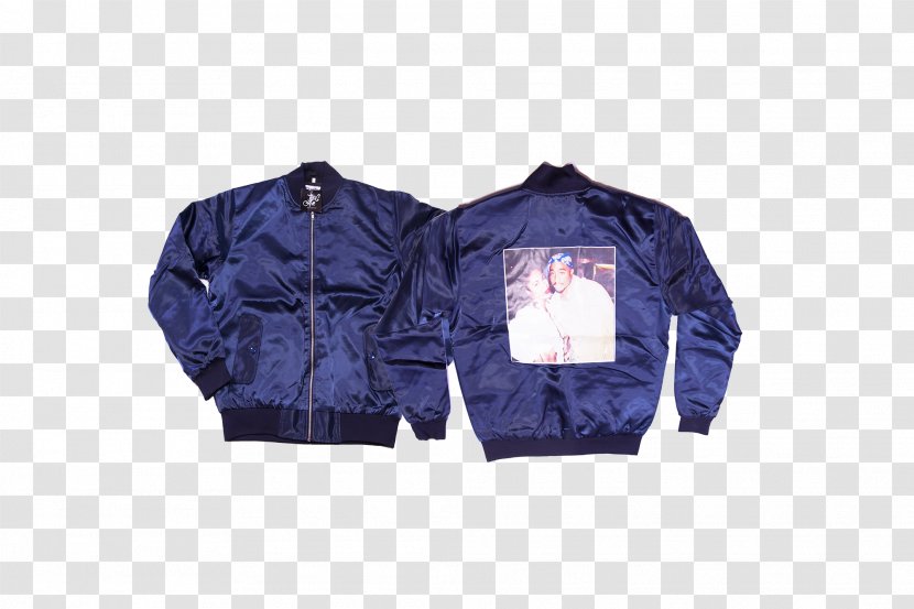Cobalt Blue Jacket Outerwear Sleeve - Tupac Transparent PNG