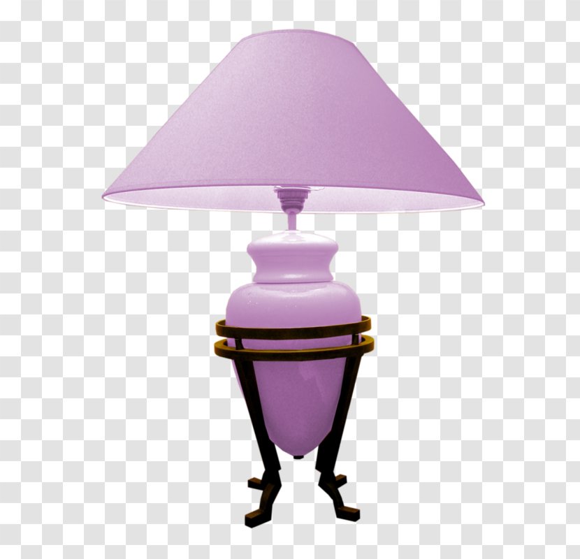 Light Lampe De Bureau Table - Designer - Purple Cartoon Hand-painted Lamp Transparent PNG