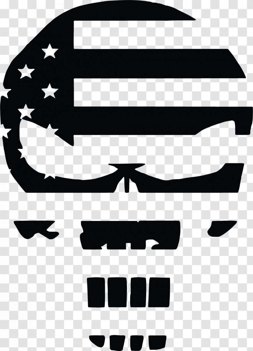 Punisher Decal Flag Cricut Sticker - Stencil - Logo Chris Kyle Transparent PNG
