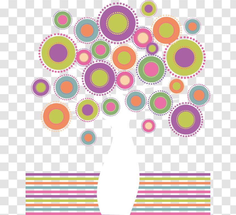 Graphic Design Designer Illustration - Text - Creative Cartoon Hand-painted Tree Circle Transparent PNG