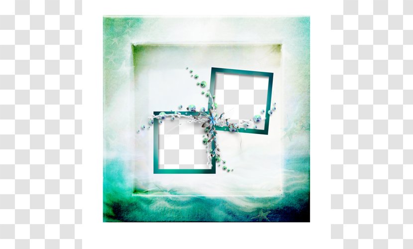 Blue Picture Frame Photography - Rectangle - Flower Decoration Transparent PNG