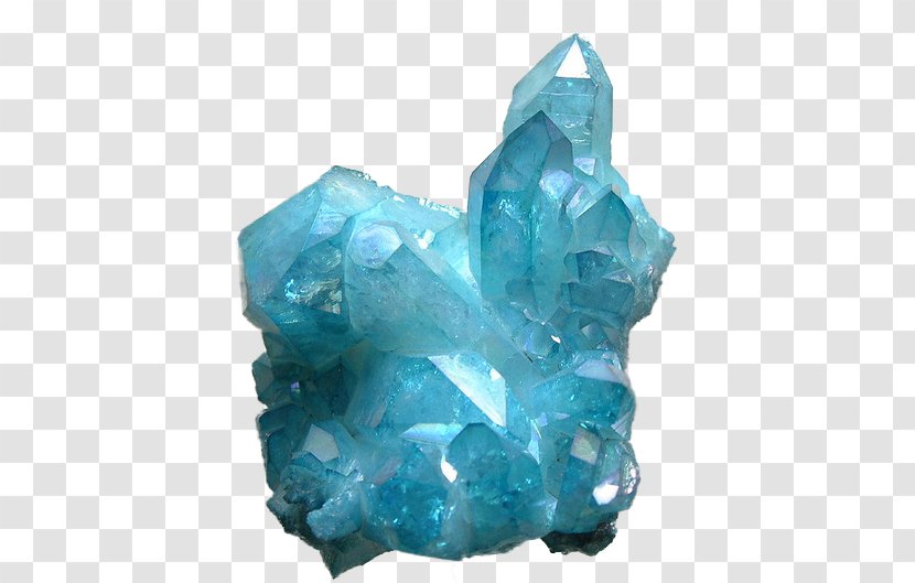 Crystal Blue Quartz Mineral Gemstone - Ice Transparent PNG
