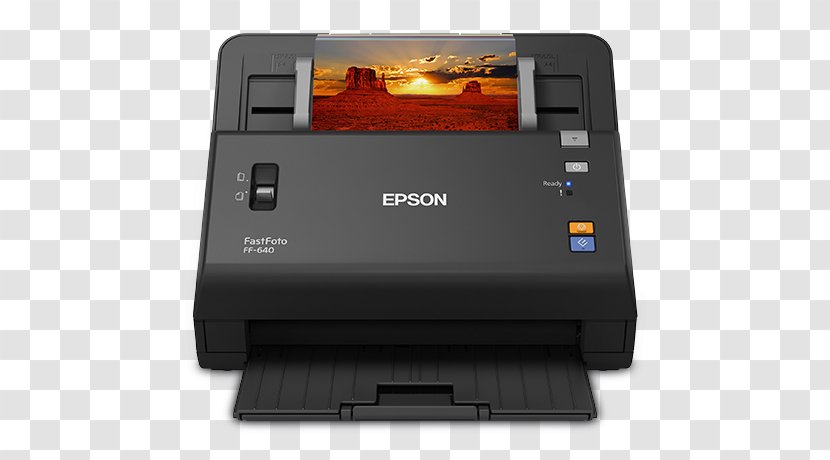 Epson FastFoto FF-640 Image Scanner Perfection V600 Photo - Scanning Device Transparent PNG