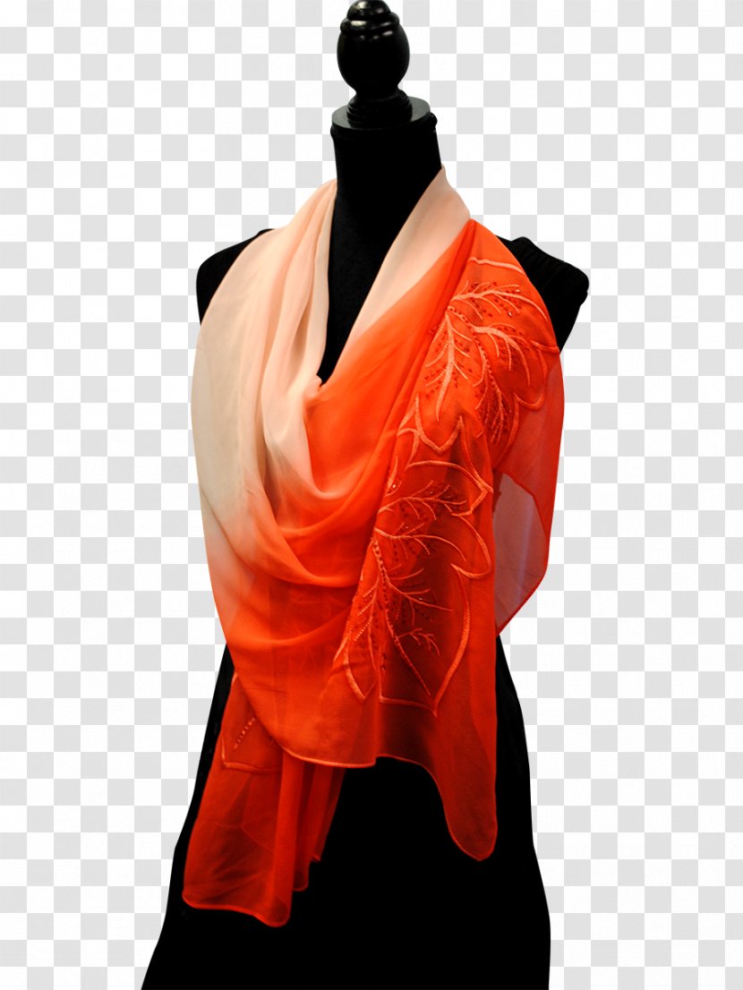 Scarf Silk Pashmina Blue Red - Ombre Transparent PNG