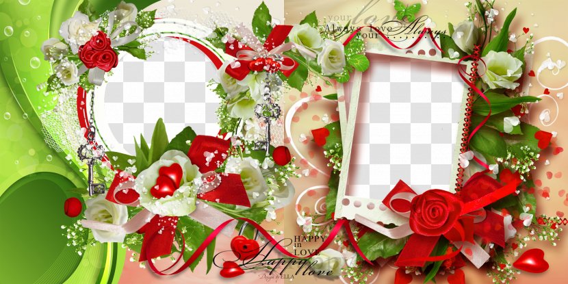 Picture Frames Wedding Floral Design - Flower Arranging - Photoshop Transparent PNG