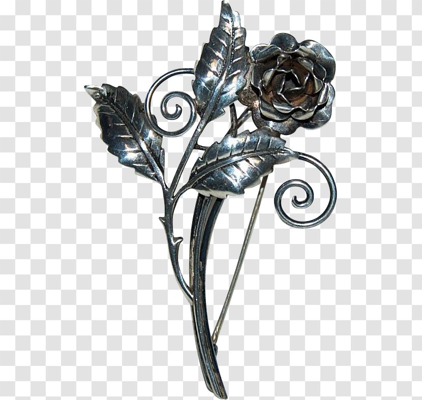 Brooch Sterling Silver Pin 1930s Transparent PNG