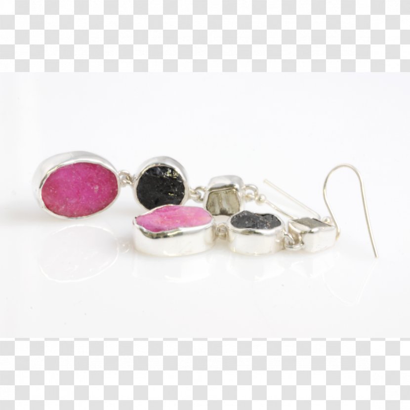 Earring Silver Gemstone Jewellery Purple - Jewelry Making Transparent PNG