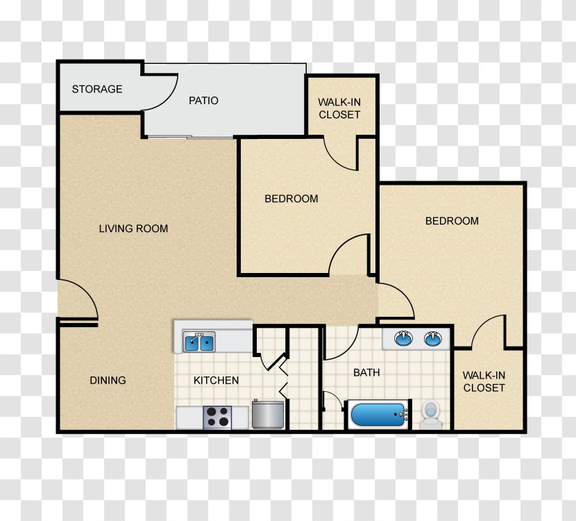 Crossing At River Lake Floor Plan Apartment Cable Television - Clothes Dryer - Rivers And Lakes Transparent PNG