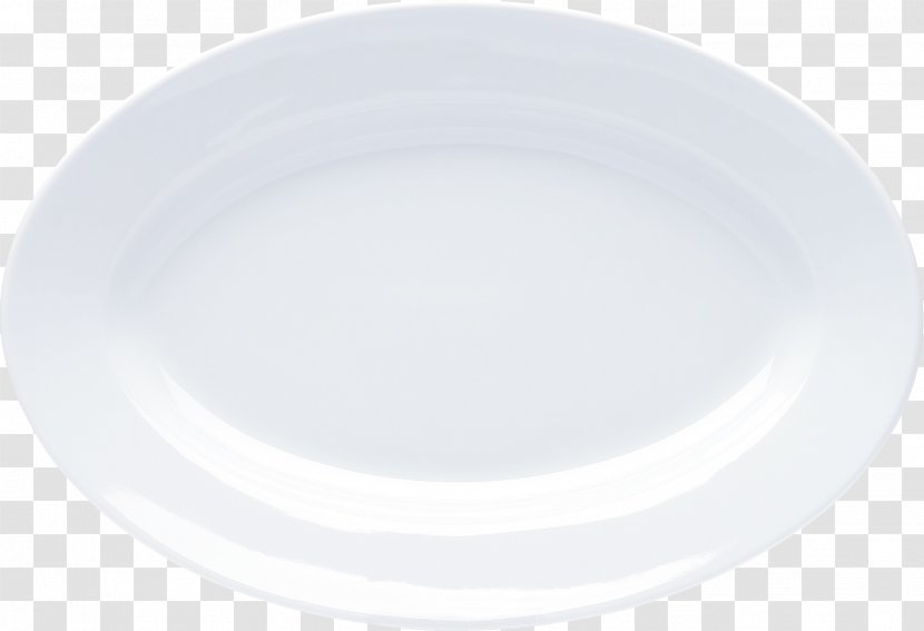 Platter Plate Tableware - White Oval Transparent PNG