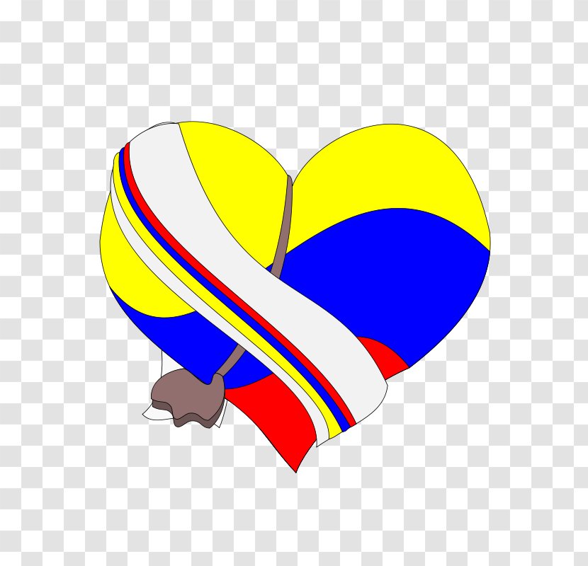 Colombia Heart Clip Art - Vector Transparent PNG