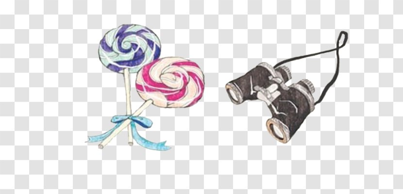 Lollipop Cartoon Illustration - Gratis - Bow And Telescope Transparent PNG