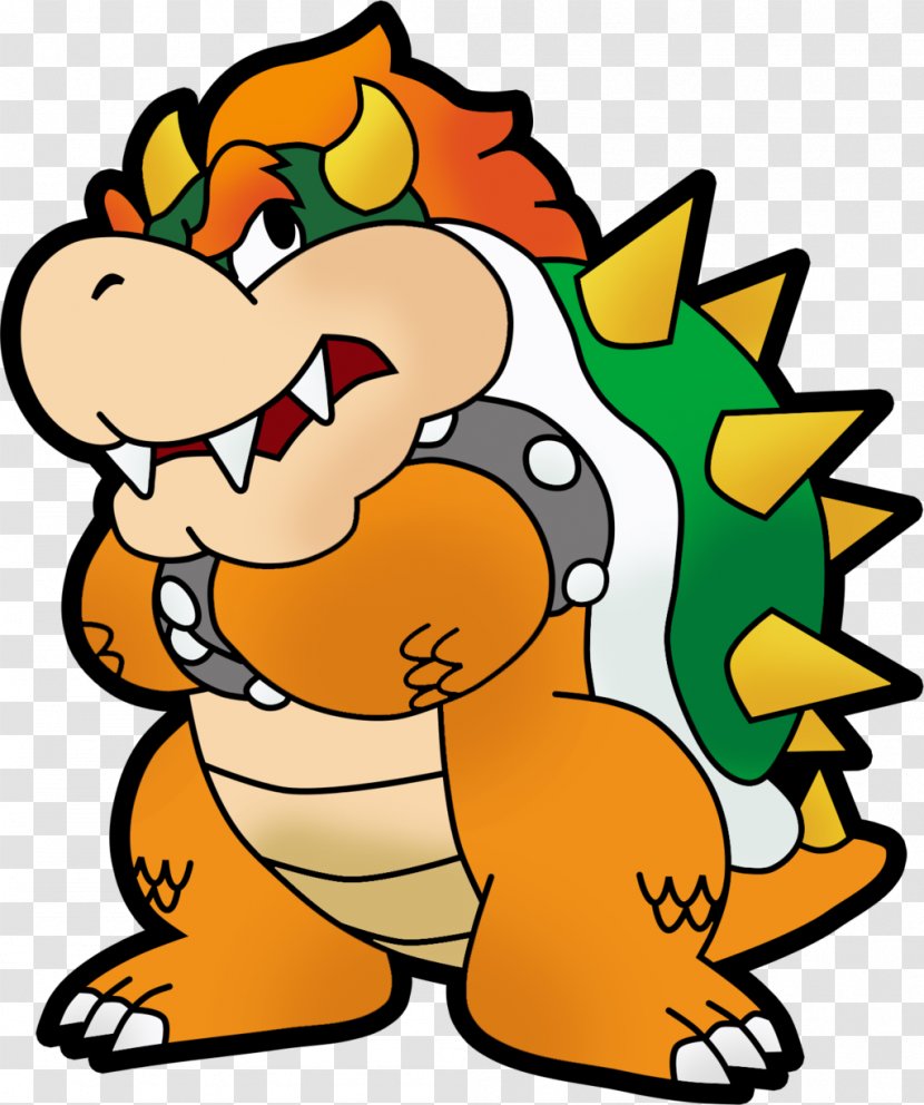 Bowser Super Paper Mario & Luigi: Jam - Dog Like Mammal Transparent PNG