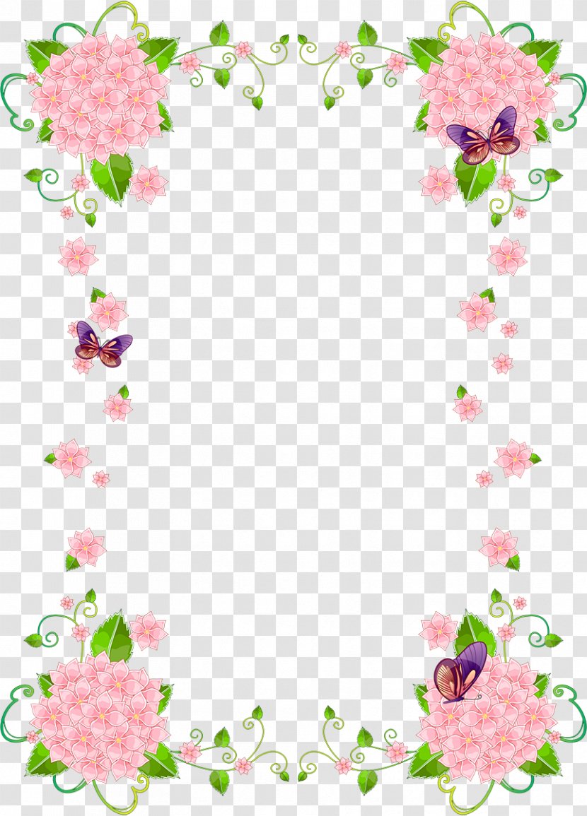 Clip Art Flower Floral Design Image Vector Graphics - Border Transparent PNG