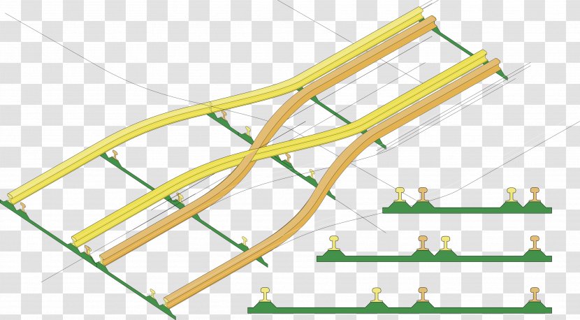 Rail Transport Train Pont Ferroviaire Sur Le Tech Raritan Valley Line Gauntlet Track - Yellow Transparent PNG