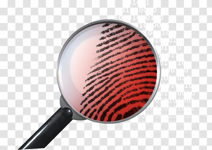 Fingerprint Magnifying Glass Live Scan Clip Art - Forensic Science Transparent PNG