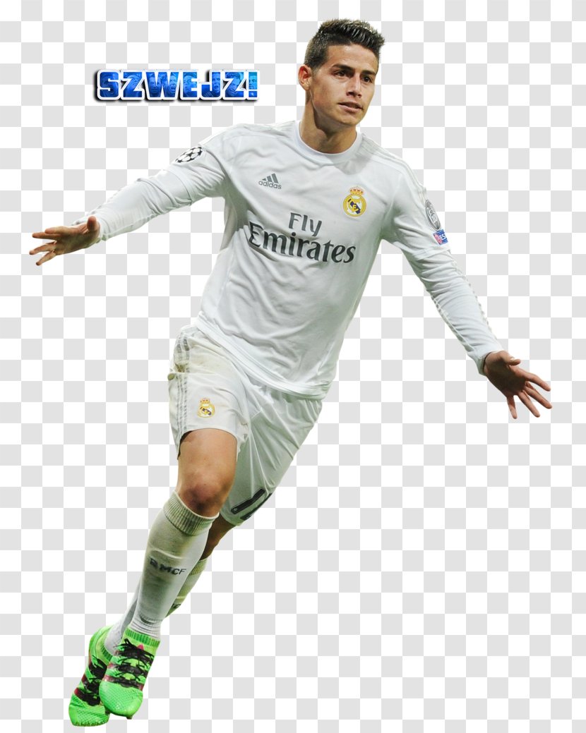 James Rodríguez Soccer Player Real Madrid C.F. Football Jersey - Sleeve Transparent PNG