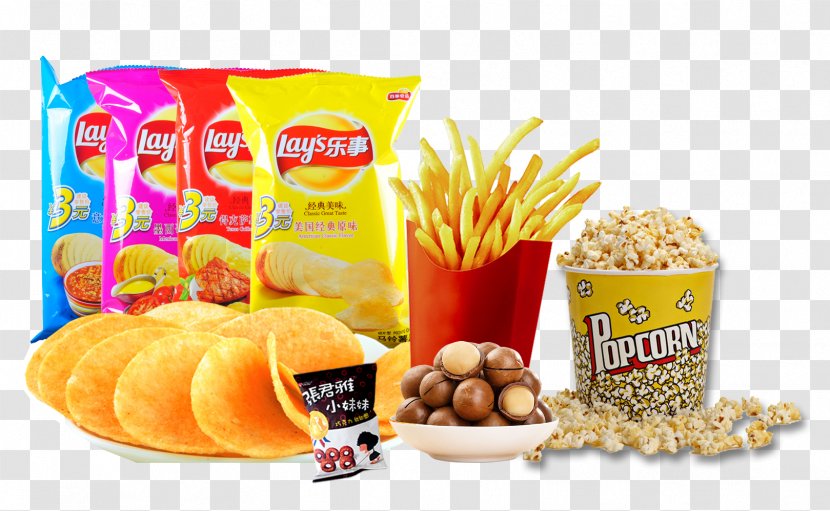 Popcorn French Fries Junk Food Fast Potato Chip - Nuts Transparent PNG