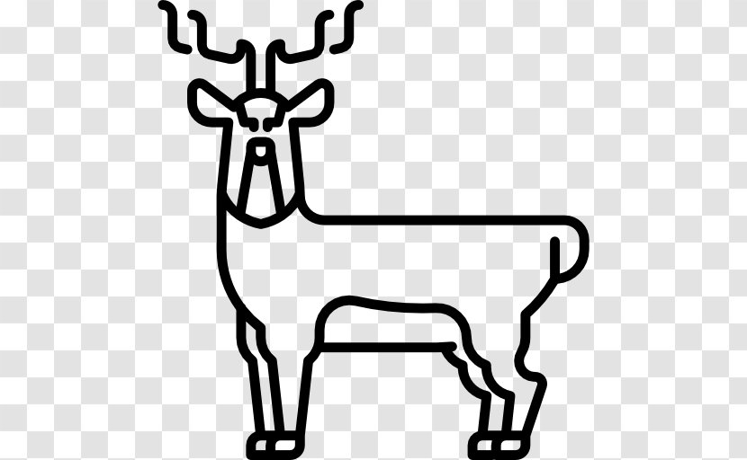 Reindeer Line Wildlife Clip Art - Vertebrate Transparent PNG