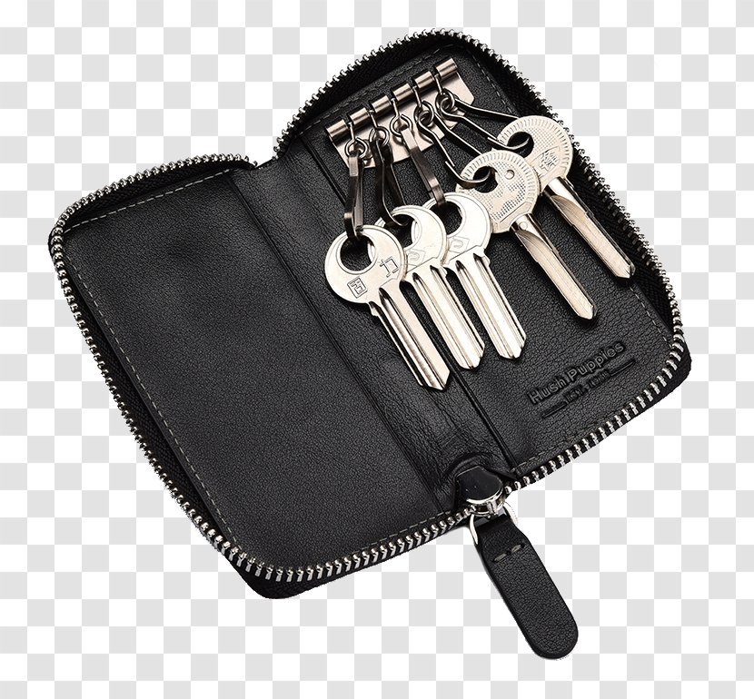 Keychain Bag - Leather - Zipper Key Transparent PNG