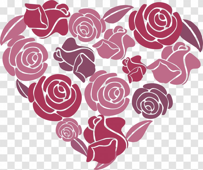Rose Heart Clip Art - Floristry - Cliparts Transparent PNG