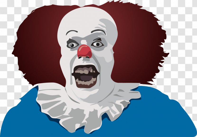 It Stephen King Evil Clown - Facial Hair - Circus Cartoon Vector Transparent PNG