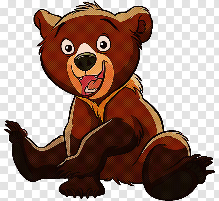 Cartoon Brown Bear Bear Brown Animal Figure Transparent PNG
