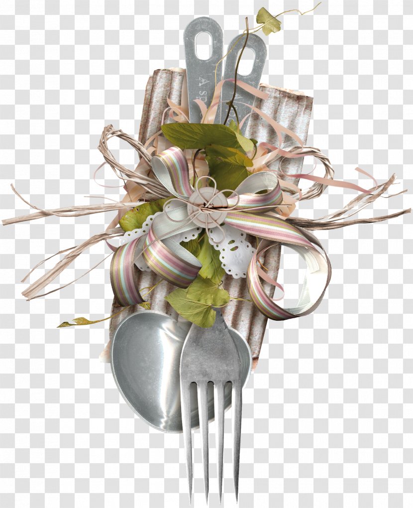 Fork Floral Design - Flower Arranging - Spoon Transparent PNG