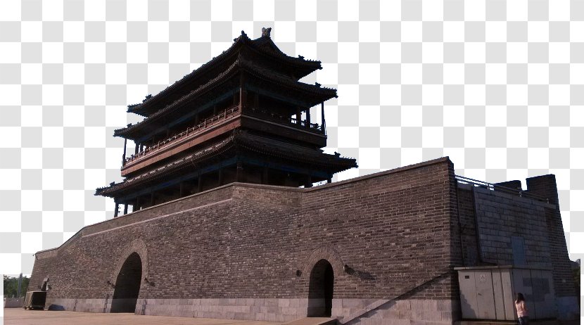 Beijing City Fortifications Yongdingmen Gulou And Zhonglou Temple Of Agriculture Zhengyangmen - Yongding Gate Park Landscape Transparent PNG