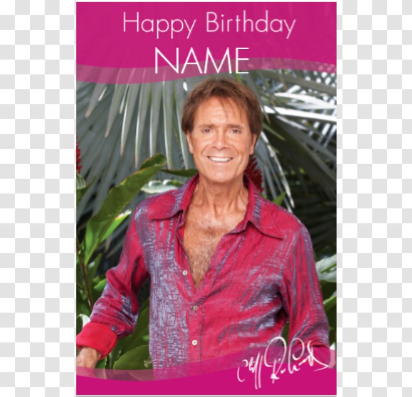 Cliff Richard Happy Birthday Greeting & Note Cards Wish - Outerwear Transparent PNG