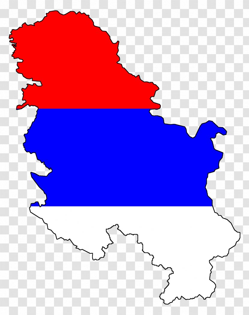 Flag Of Serbia Map - National - Software Background Transparent PNG