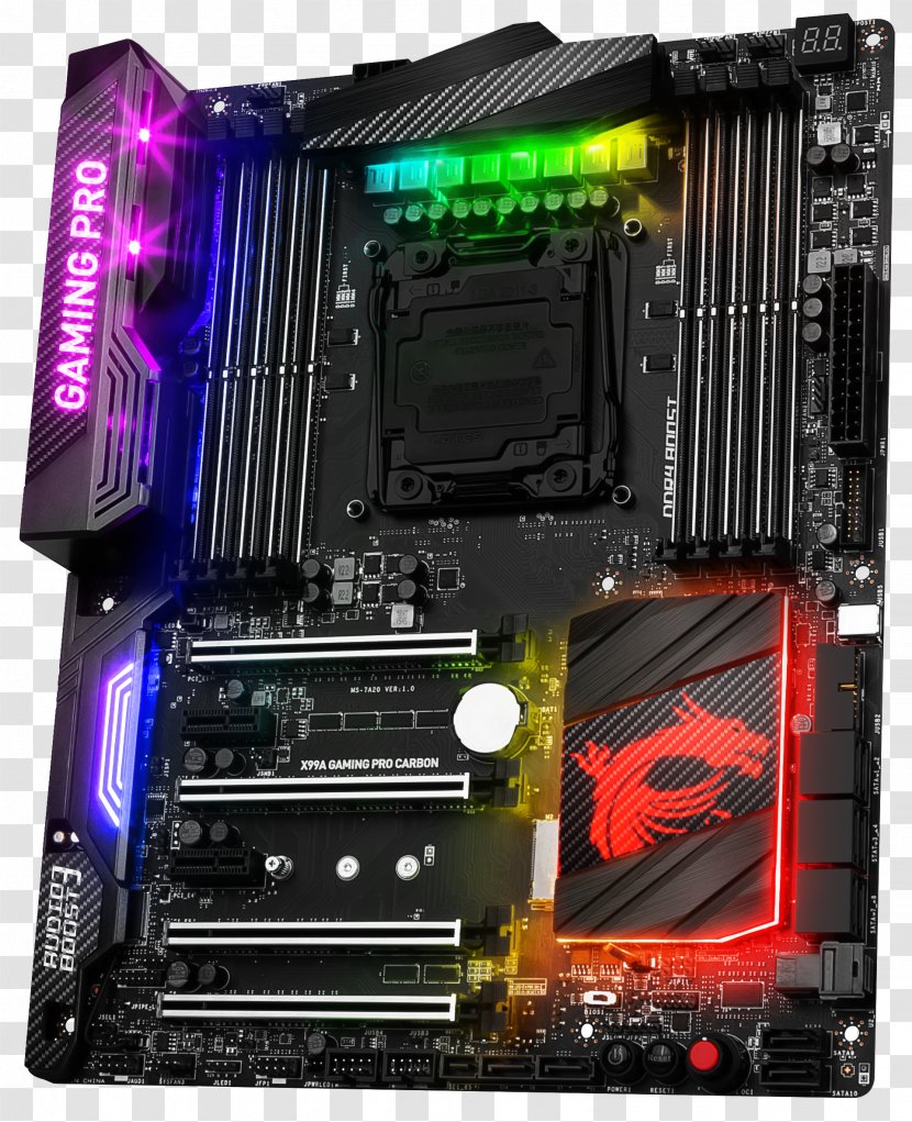 Intel X99 RGB & Hi-Fi GAMING Motherboard X99A GODLIKE Micro-Star International LGA 2011 - Gaming Transparent PNG
