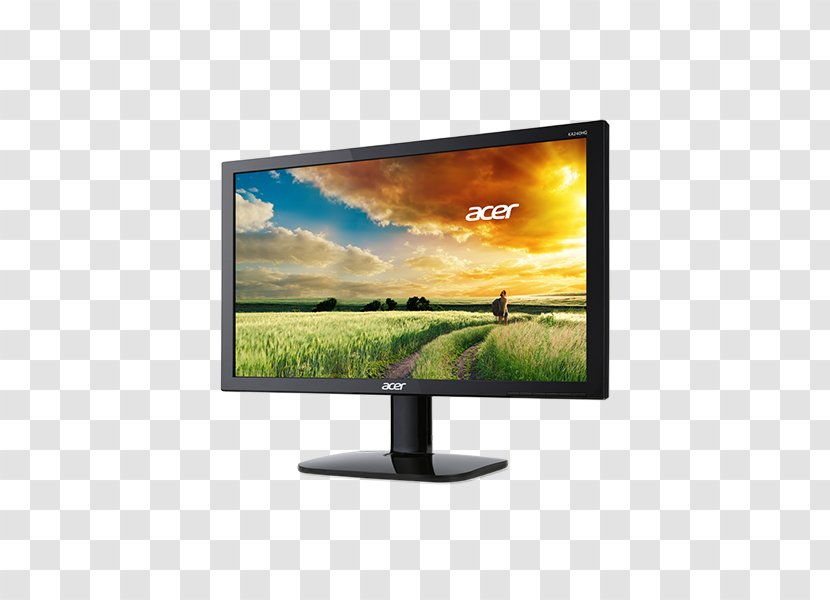 Computer Monitors Acer KA Digital Visual Interface 61cm 24'' W 5ms 100m:1 Acm 250nits Led Dvi Hdmi Euro/uk Emea Mprii Black Ecodisplay Transparent PNG