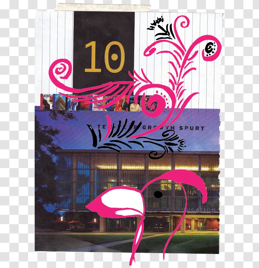Graphic Design Poster Pink M - Space Doodle Transparent PNG