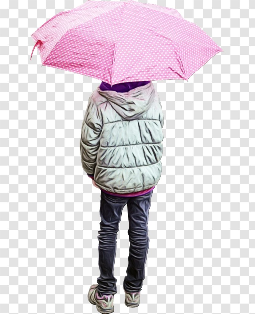 Umbrella Pink Outerwear Purple Rain - Sleeve - Magenta Transparent PNG