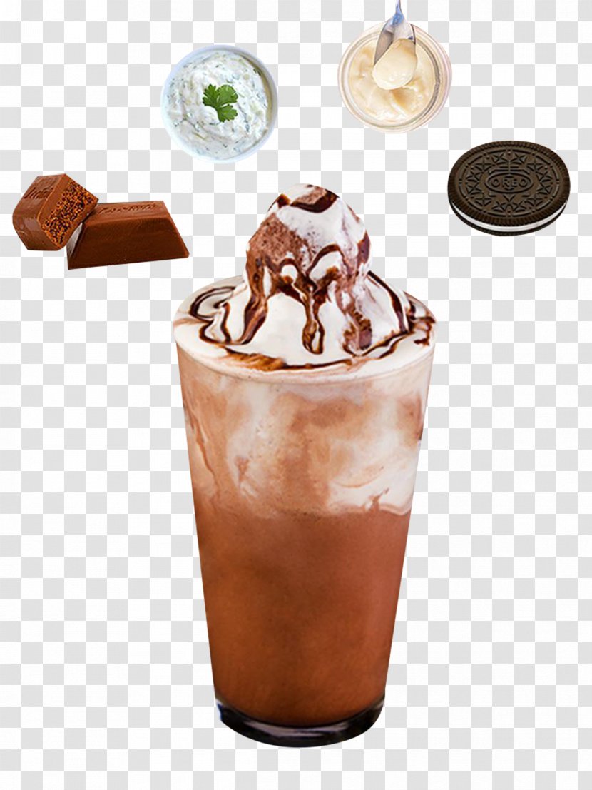 Chocolate Ice Cream Milkshake Tea - Oreo - Milk Frozen Drink Transparent PNG
