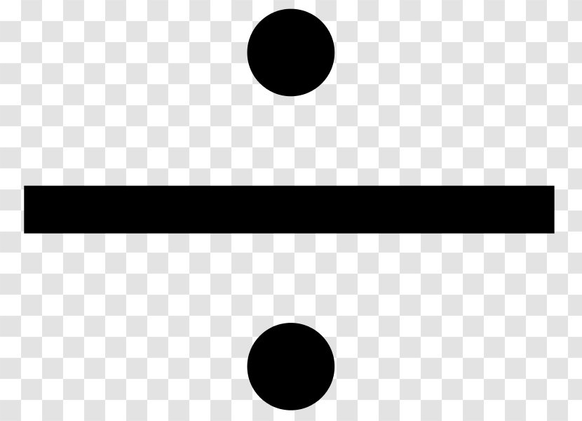 Obelus Division Multiplication Sign Clip Art - Black - Divide Transparent PNG