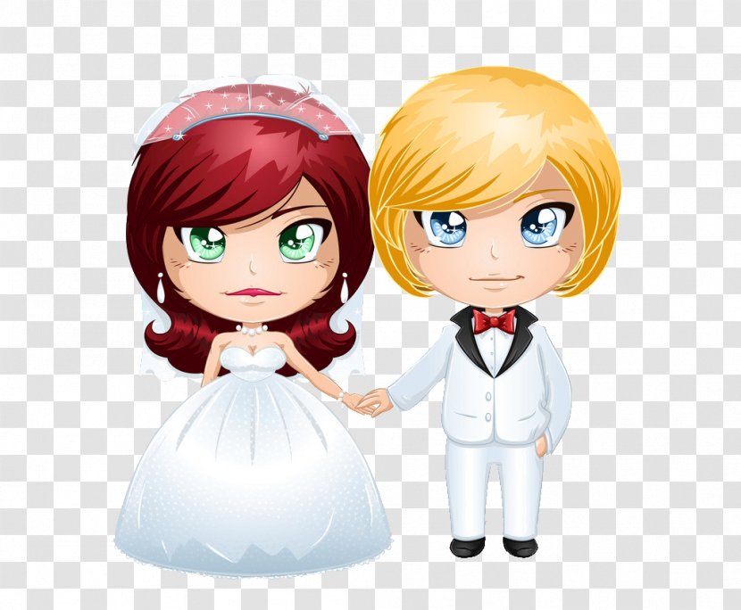 Yummy Shopkin Cake Maker Game Royalty-free Graphic Design Wedding - Cartoon - A Pair Of Men And Women Transparent PNG
