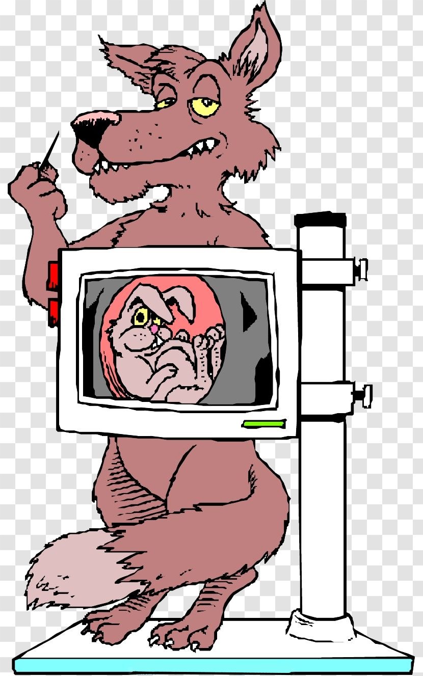 X-ray Vision Cartoon Clip Art - Frame - A Big Wolf Transparent PNG