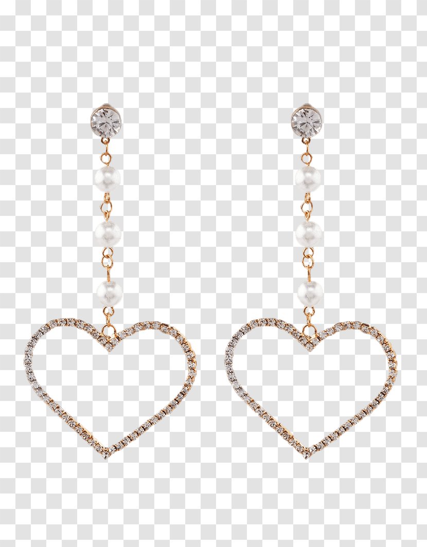 Earring Jewellery Pearl Chain Imitation Gemstones & Rhinestones - Rhinestone Transparent PNG