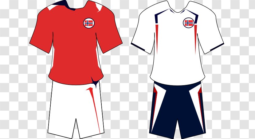 Jersey T-shirt Norway National Football Team Sleeve - Flower - Kit Transparent PNG