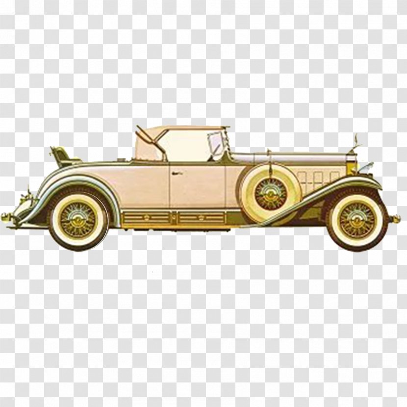 Classic Car Oldsmobile Ford Model T Vintage - Retro Cartoon Painting Cars Transparent PNG