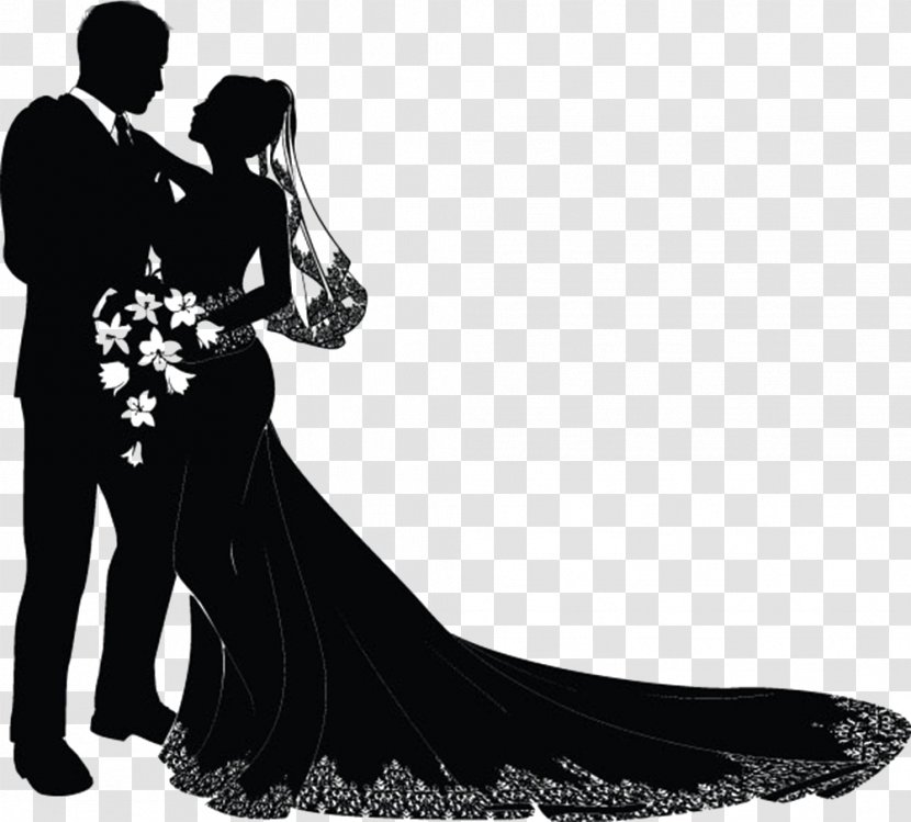 Wedding Invitation Bridegroom Clip Art - Formal Wear - Marriage Silhouette Transparent PNG