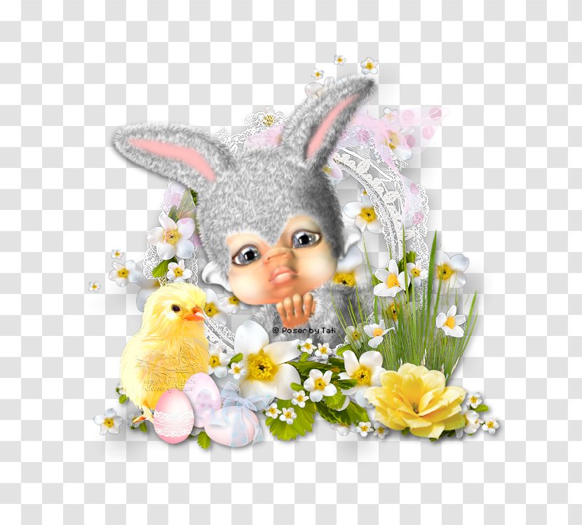 Easter Bunny Rabbit Hare Stuffed Animals & Cuddly Toys - Flowering Plant - Hin Transparent PNG